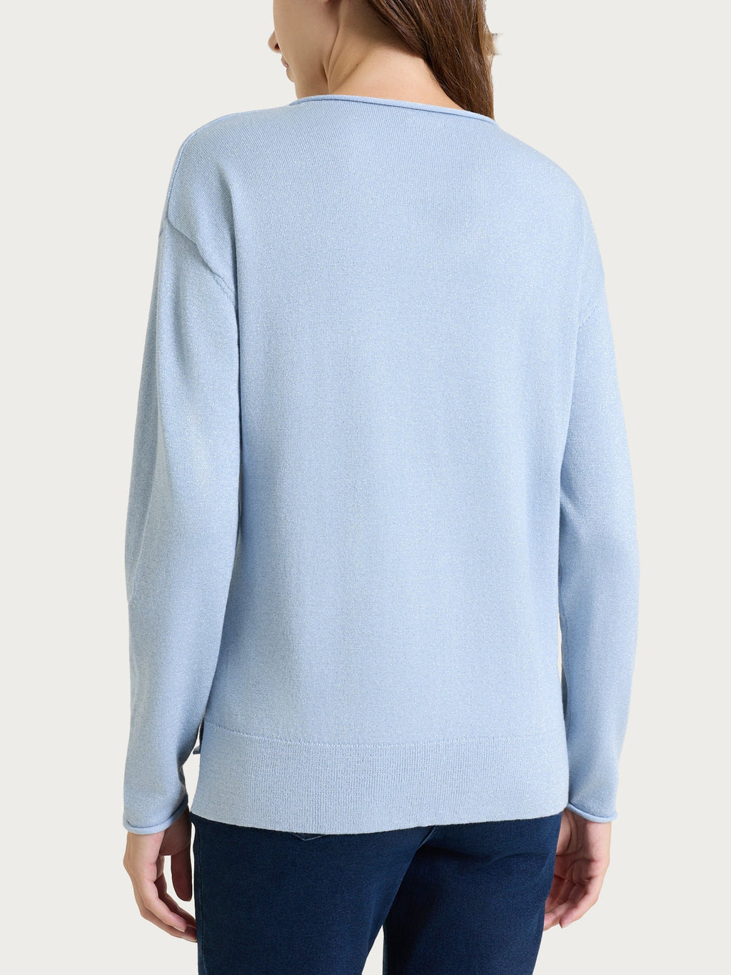 Four Seasons Lurex crew neck sweater