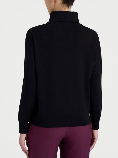 Soft Merino wool funnel-neck sweater