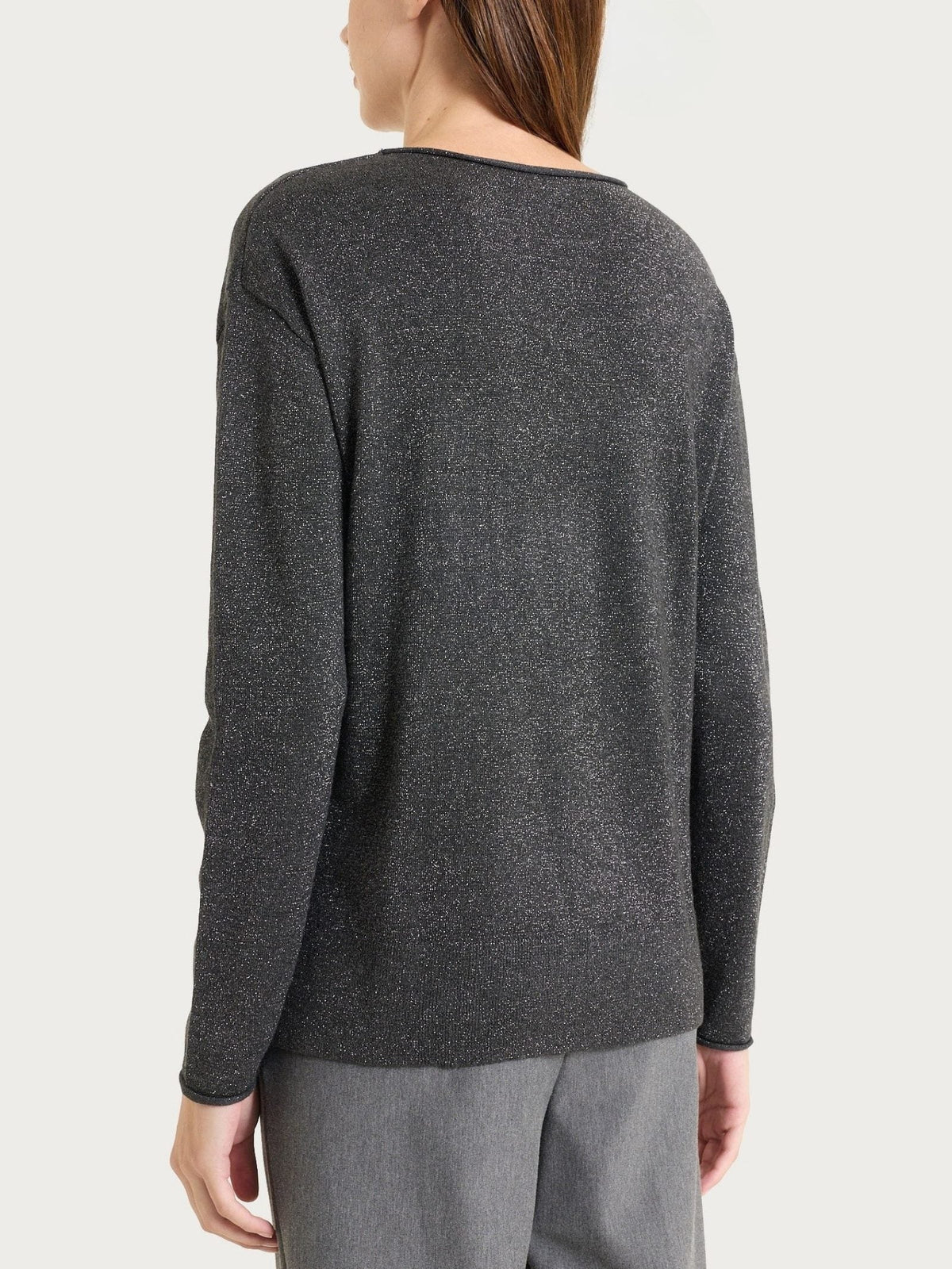 Four Seasons Lurex crew neck sweater