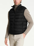Satin Puffer piumino smanicato - Nero