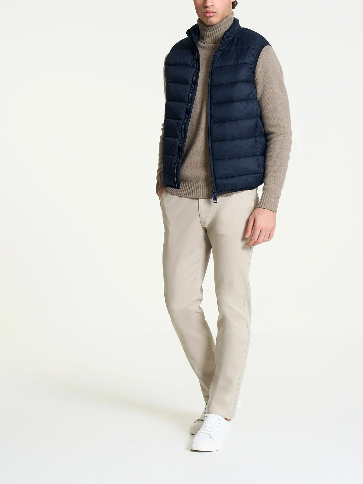 Satin Puffer piumino smanicato - Outer Space