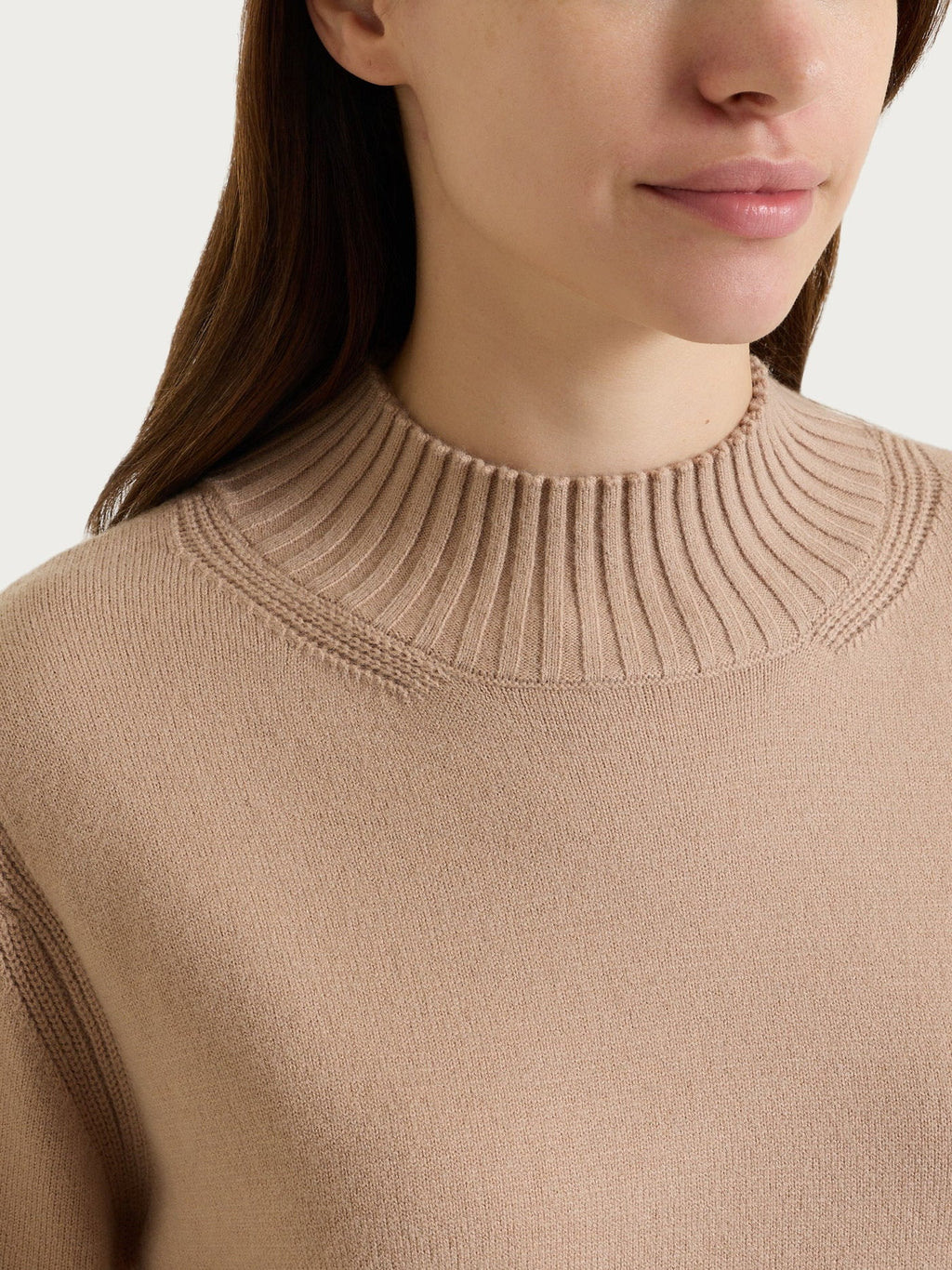 Maglione ragno caramello lupetto
