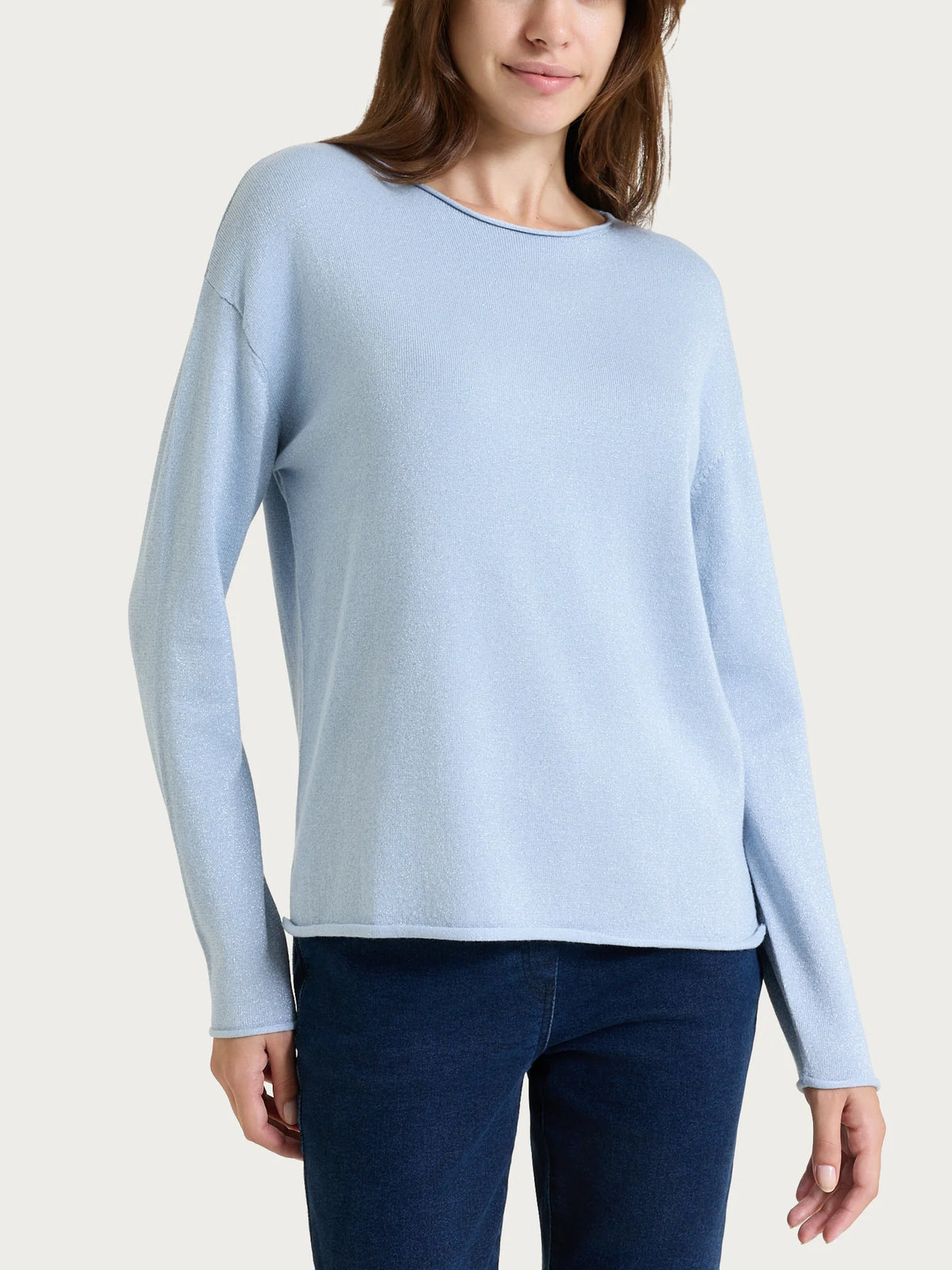 Four Seasons Lurex crew neck sweater