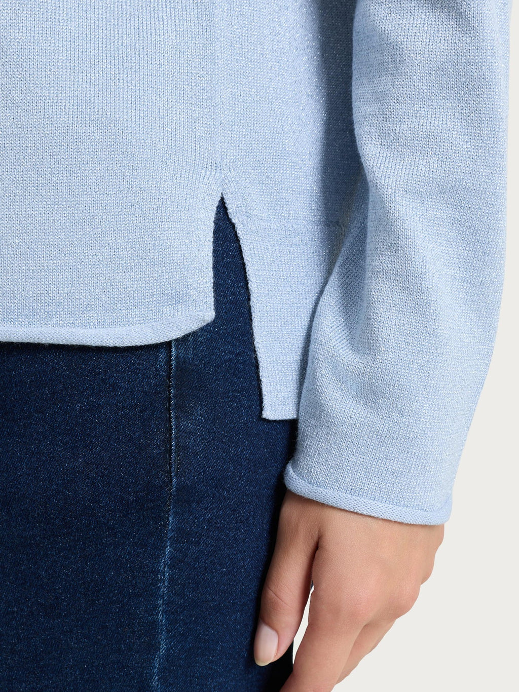 Four Seasons Lurex crew neck sweater