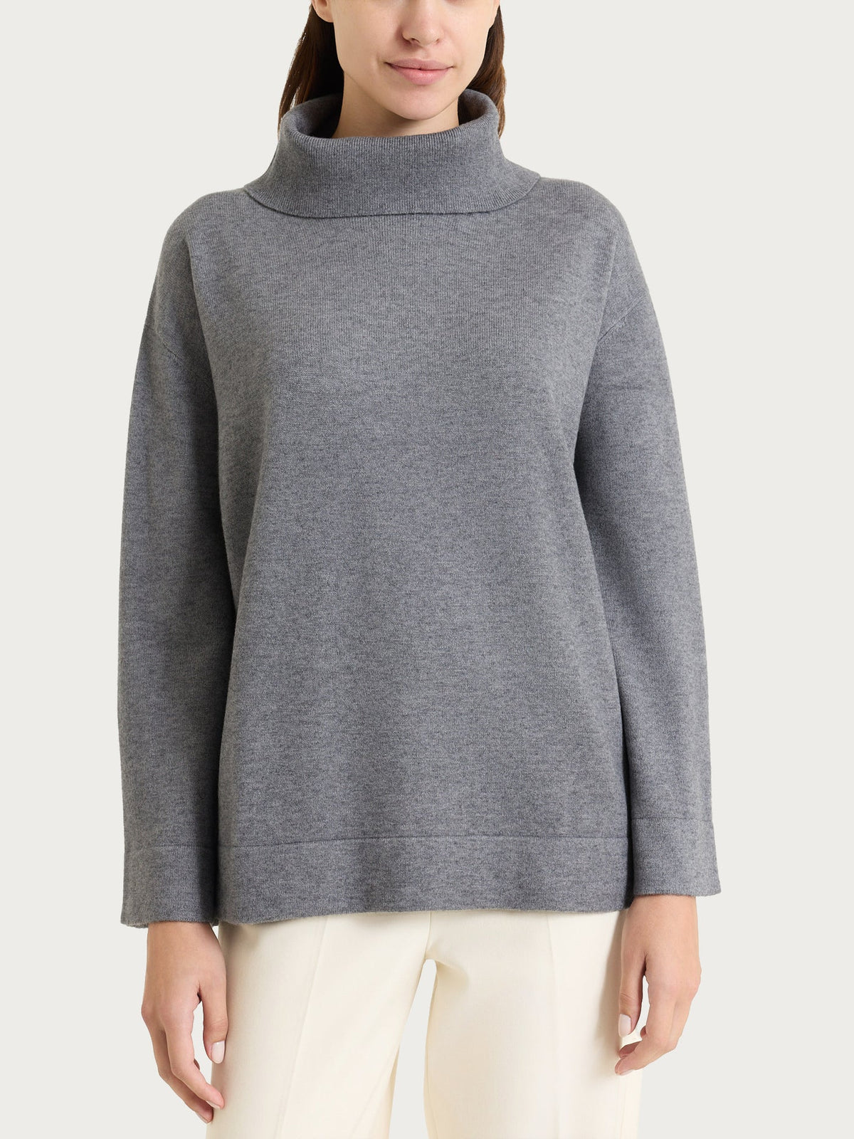 NaturalSoft funnel-neck sweater