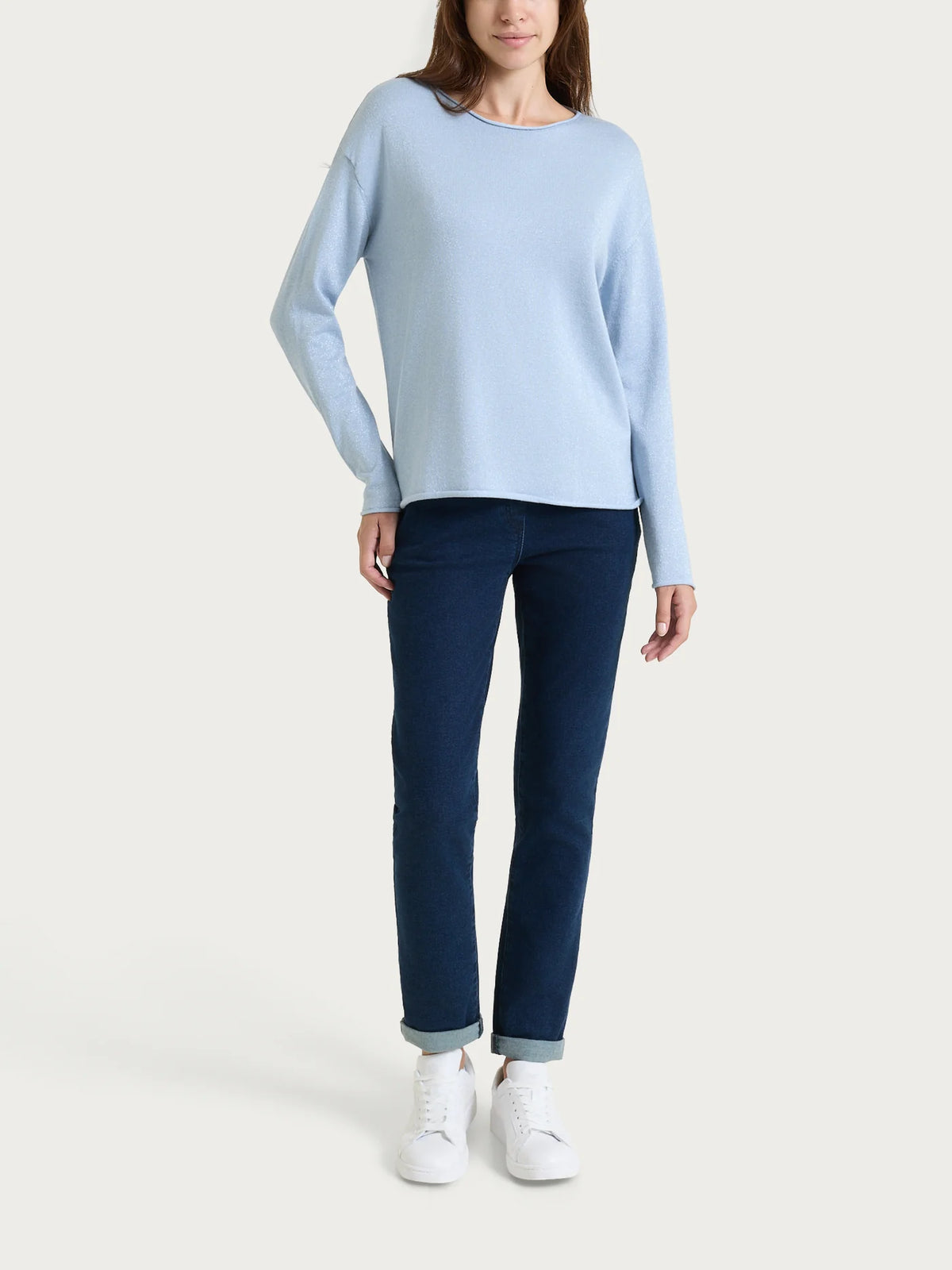 Four Seasons Lurex crew neck sweater