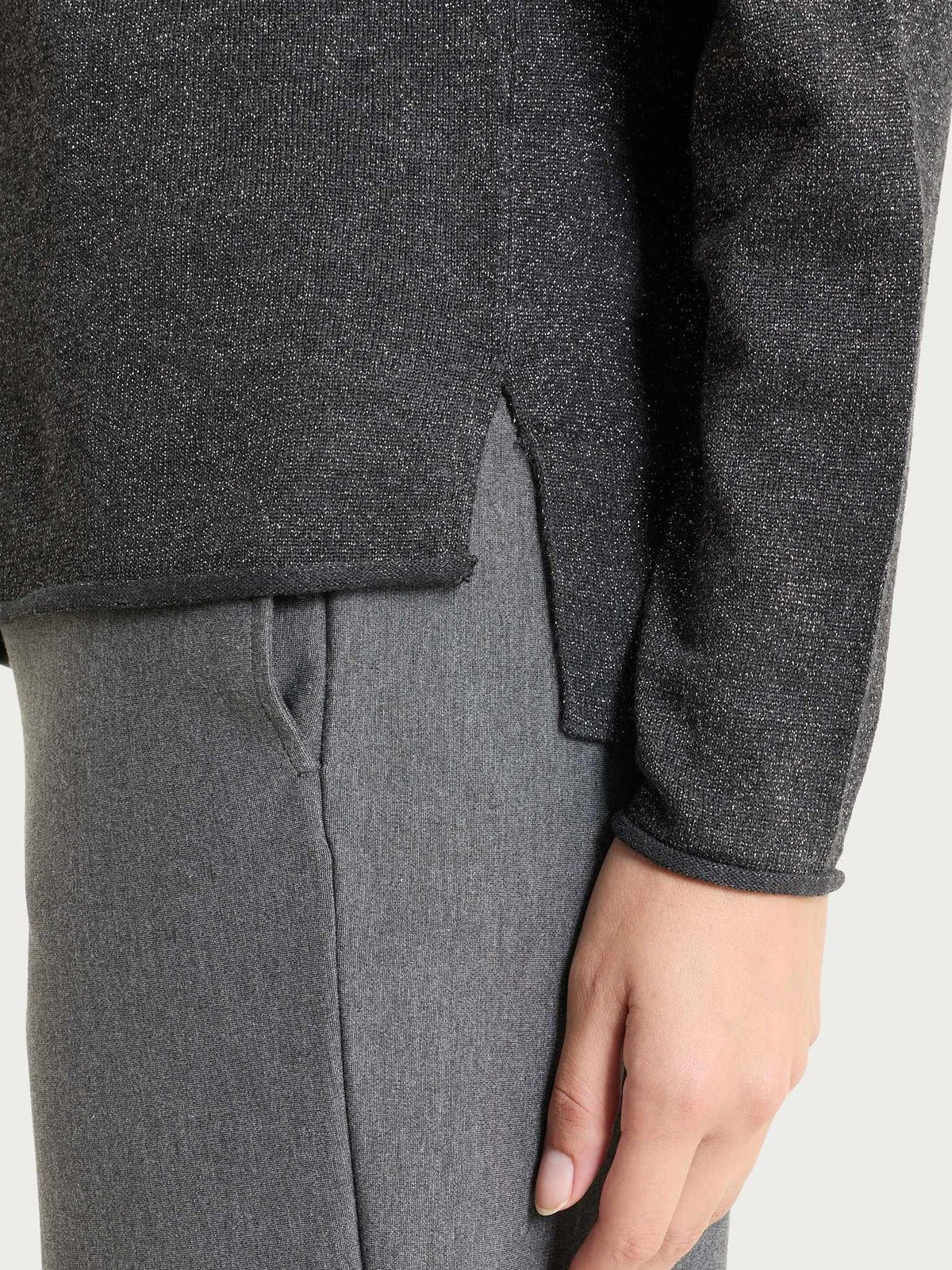 Four Seasons Lurex crew neck sweater