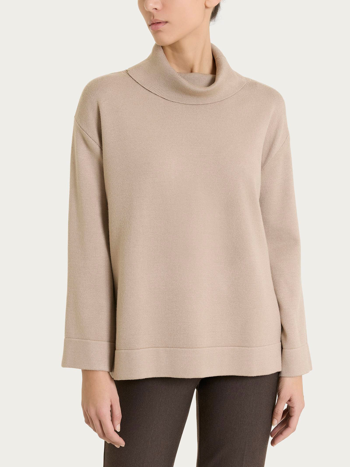 NaturalSoft funnel-neck sweater