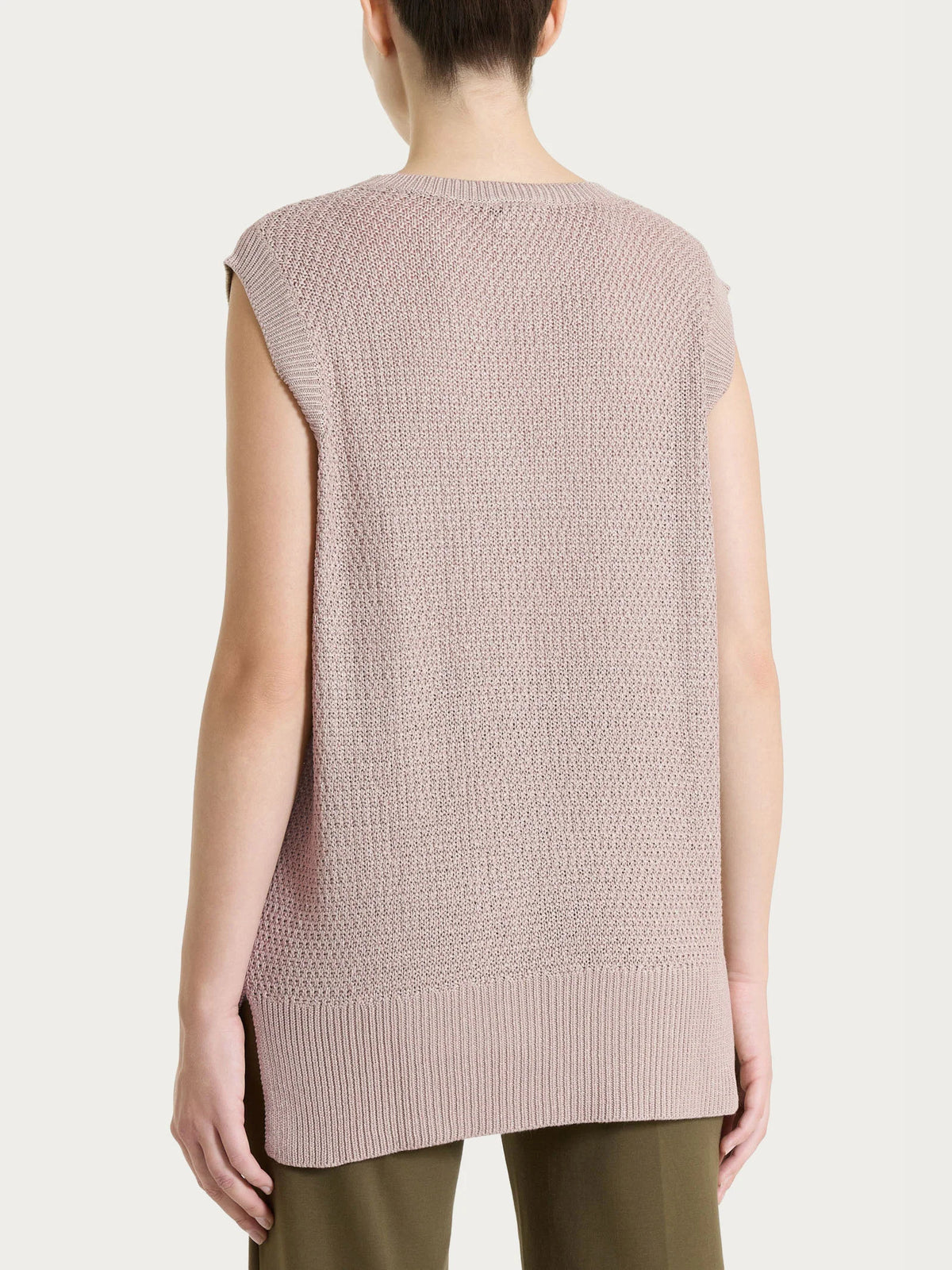 Lurex Rice Stitch Sleeveless Top