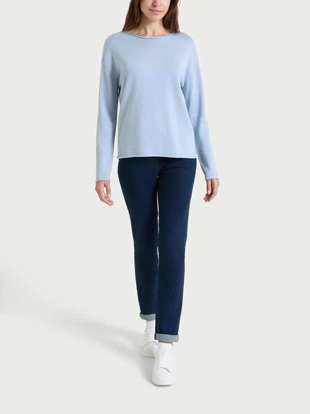 Four Seasons Lurex crew neck sweater