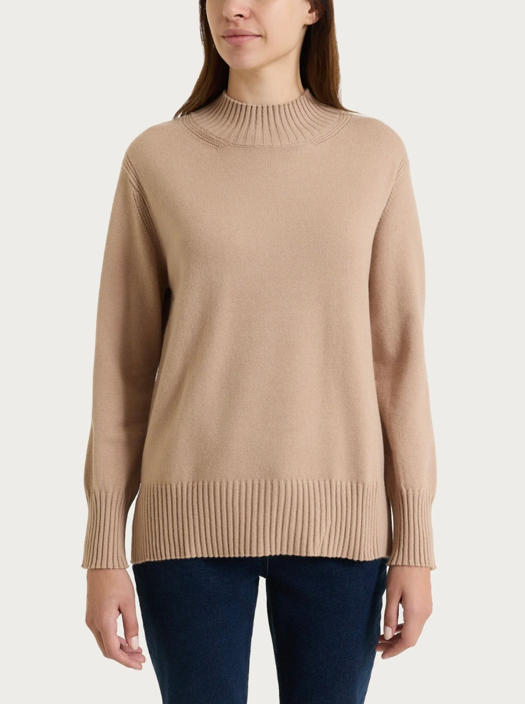 Maglione ragno caramello lupetto