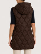 Piumino puffer smanicato con cappuccio Onion Quilt - Chocolate Torte