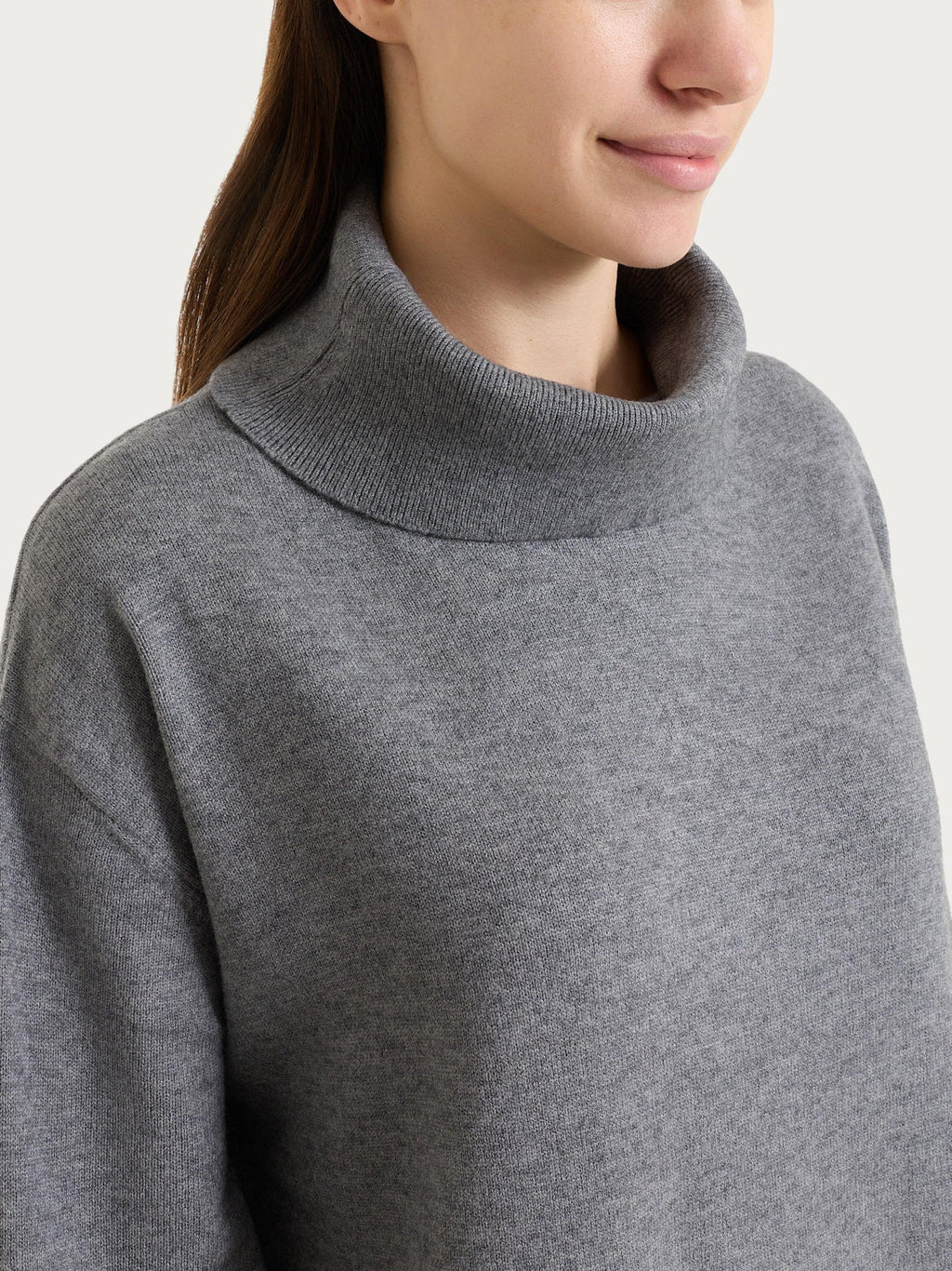 NaturalSoft funnel-neck sweater