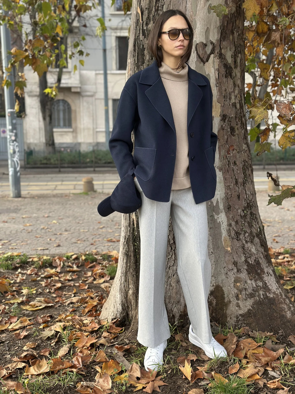 NaturalSoft funnel-neck sweater